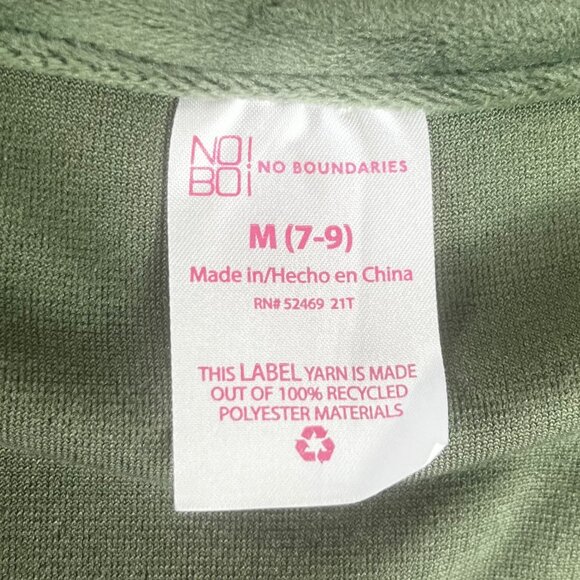 No Boundaries Dress Womens Medium Green Angel Velvet Short Sleeves New - Picture 6 of 10